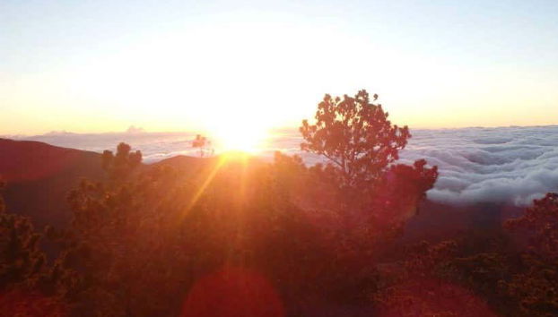Puesta del sol vista desde la cima del Pico Duarte