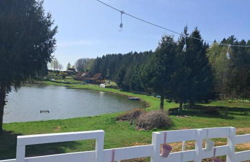 Mazurski Domek Papy Smerfa plaża pomost jezioro prywatny staw gospodarstwo pasieka - Foto 33