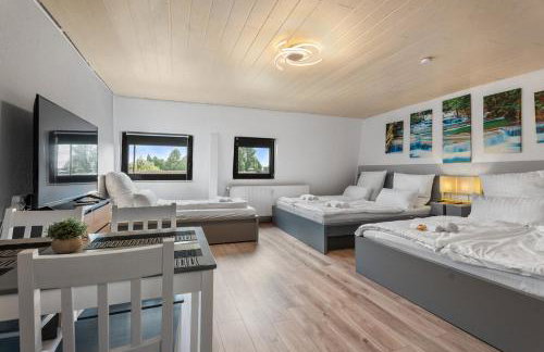 DG - Einfach aber sehr komfortabel - Wohnung für bis zu 12 Personen - Gruppen, Messe, Monteure, Studenten - Voll ausgestattet - 3 Smart-TV 55 Zoll Netflix, 1000 Mbit WLAN, voll ausgestattete Küche - Foto 10