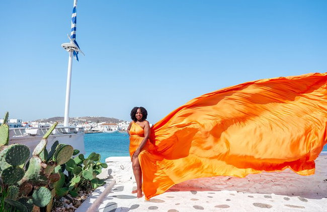 Mykonos Dream FLying Dress Photoshoot - Photo 5