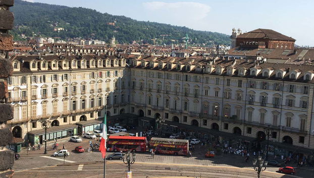 Vue aérienne sur Turin