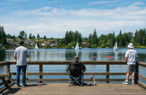 Entire house with Four Bedrooms, Hot Tub, BBQ, Private Backyard, FREE WiFi and Parking, near Seattle, EV - Foto 35