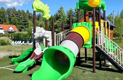 Domki cało roczne z własnym stawem nad jeziorem - Foto 16