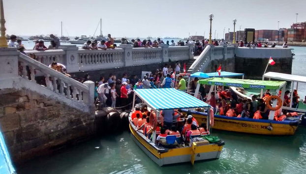 Embarcando en el bote