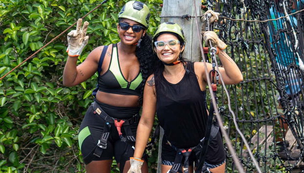 ¡Todo ok para realizar el circuito de tirolinas!