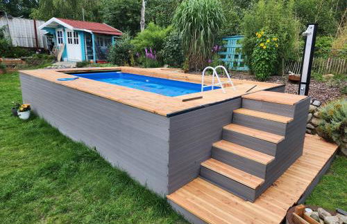 Architektenhaus mit Spielplatz, Sauna & Pool am Wald nahe Hamburg - Foto 28