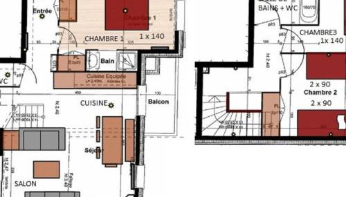 Appartement 4 pièces duplex aux Saisies - 8 pers - FR-1-594-183 - Foto 4