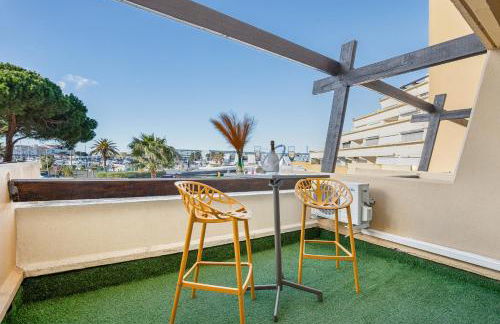 Nuit D'Ambre Port Nature - studio cosy - parking - climatisation - Village Naturiste - Foto 16