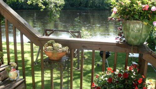 Delightful Riverfront Cabin Rental in Chippewa County near Eau Claire, Wisconsin - Foto 5, Garden