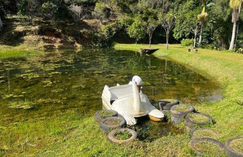 Sítio Recanto dos Lagos piscina sauna e churrasqueira - Foto 5