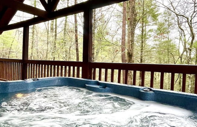 Perfectly private! Hot tub, king sized bed, grill, washer/dryer, and motorcycle friendly! Studio Cabin by RedAwning - Foto 12