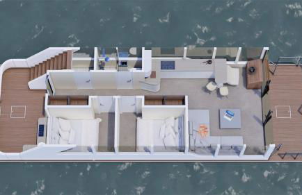 Deine schwimmende Auszeit auf dem Wasser -Festlieger Hausboot Tobago - Foto 8