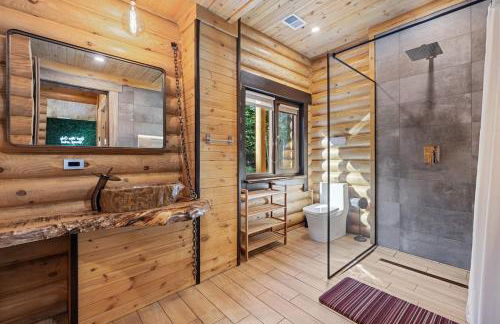 Log House Chalet, Volleyball field, Sauna, Hot Tub - Foto 16