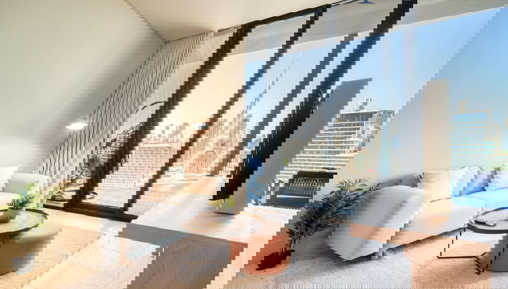 Cozy Studio w Burj Khalifa Balcony Retreat - Foto 1, Habitación