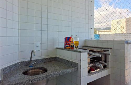 Vista Mar Apartamento Churrasco Piscina Wifi Mongaguá - Foto 40