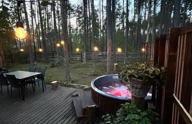 Domek lubiana180 WABI SABI w lesie jacuzzi sauna kominek - drewno w cenie pobytu - nad jeziorem Kaszuby pieski tylko do 10kg za dodatkową opłatą - Foto 49