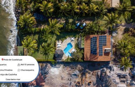 Casa Beira Mar-Cozinheira-Piscina Privad-4QT-SH029 - Foto 1