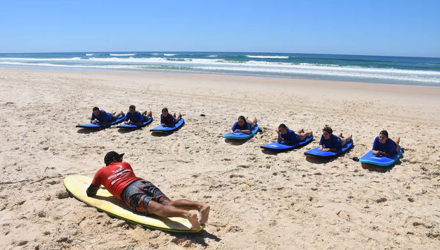 Practice in the sand