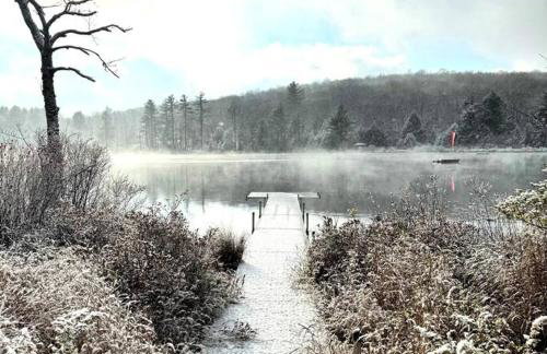 Lakefront Log Cabin, Private Lake Access w/Peloton - Foto 28