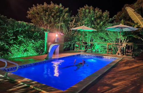 Piscina Aquecida, Jacuzzi, internet veloz, no centro de Serra Grande - Apt Verde - Vila Pitangueira - Photo 13