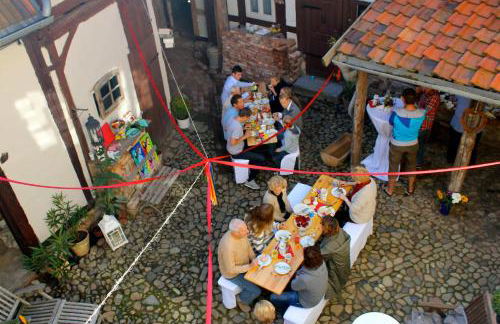 himmlischer Hof - Juwel von 1477 mit P, romantischer Innenhof, Kamin, Öko, Denkmal - Foto 33