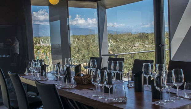 Sala de degustações da adega Corazón del Sol