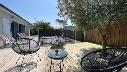 Climatisation, Piscine chauffée, Pétanque, Calme sur le Bassin d'Arcachon - Foto 4, sunbed