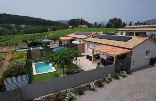 En Ardèche, maison de vacances l'Odyssée climatisée avec sa piscine privée et chauffée - Foto 16