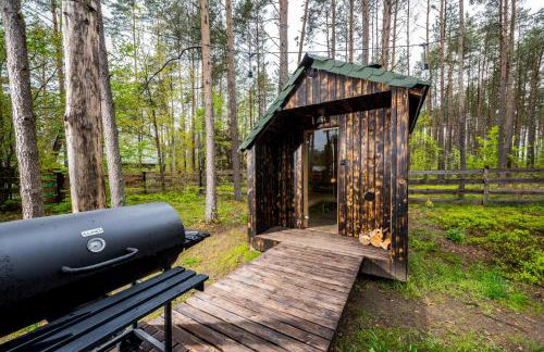 Domek lubiana180 WABI SABI w lesie jacuzzi sauna kominek - drewno w cenie pobytu - nad jeziorem Kaszuby pieski tylko do 10kg za dodatkową opłatą - Foto 4