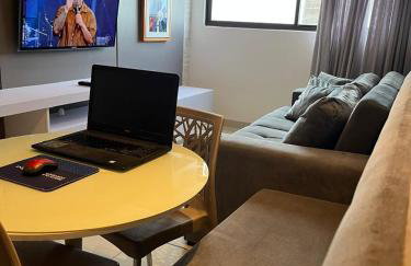 Flat Beach Class Excelsior - Apto Completo para 4 pessoas vista rio e mar - Foto 49