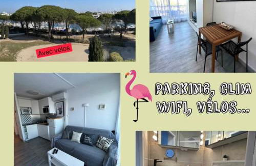 Studio vue port, parking privé, terrasse, clim - Photo 1