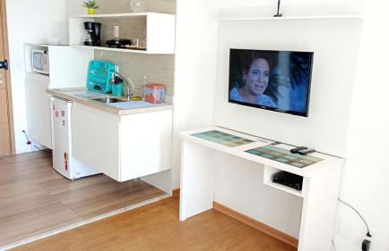 Flat Aconchego, próximo ao centro de Osasco, ar condicionado, academia, piscina, wifi e varanda - Foto 42