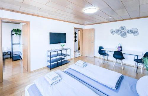 ALFA Stuttgart 3 Zimmer 6 Betten Apartment Zuffenhausen Porsche Bosch BZ WLAN EBK WM - Foto 14