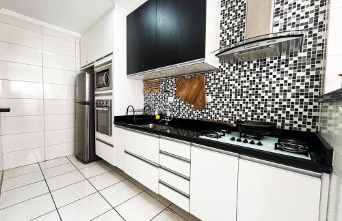 Onda76 Ap temporada Praia Grande Beira Mar churrasqueira carvão - Foto 33