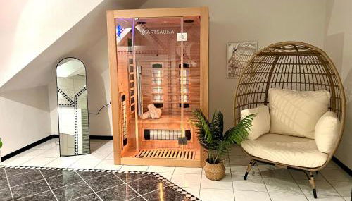 flair Apartment Stadtoase Fulda I private Sauna & Whirlpool I Balkon I 2x Parken I Kaffee I Highspeed WLAN I Disney plus - Foto 2