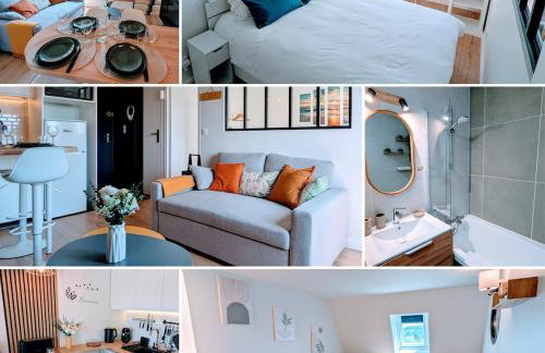 Duplex vue mer à deux pas de la plage, balcon et espace cinéma - Foto 14