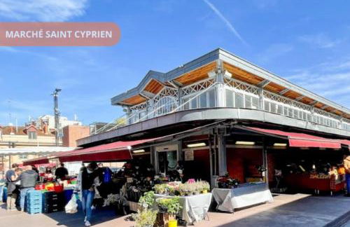 T2 Calme absolu - Coeur Toulouse - Saint Cyprien - climatisation - Terrasse arborée - Foto 32