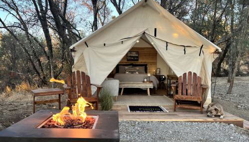 Secluded Safari Tent Situated in Rural Western El Dorado County Overlooking Majestic Folsom Lake, Northern California - Foto 5