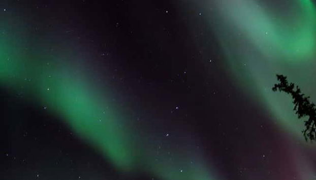 Disfrutando de la aurora boreal