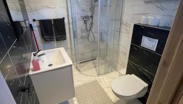 Wczasy Pod Sosnami domek z kominkiem - Foto 4, towels, Shower