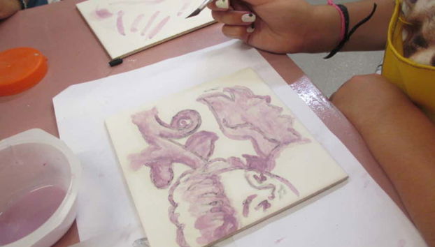 Peinture de l'azulejo