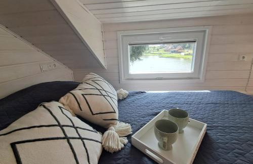 Mazurski Domek Papy Smerfa plaża pomost jezioro prywatny staw gospodarstwo pasieka - Foto 12