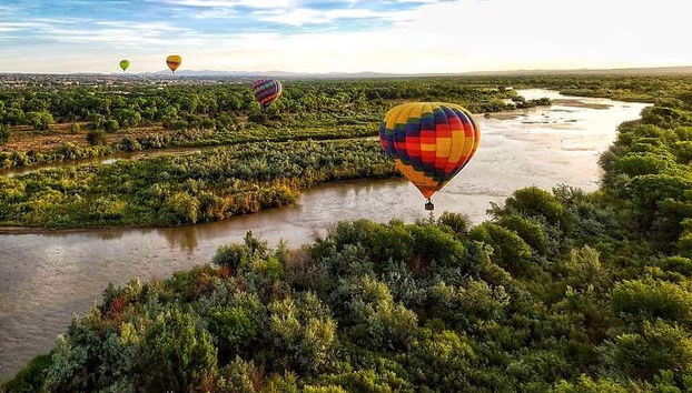 Sobrevoando o rio Grande
