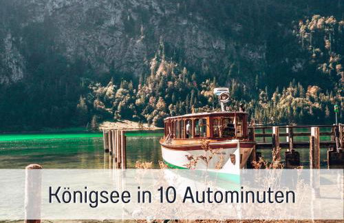 Die Watzmannsuite - Familienfreundliche Ferienwohnung in historischer Villa mit Kamin, Infrarotsauna, Balkon, Garten, nur 10 Gehminuten ins Zentrum von Berchtesgaden - Foto 32