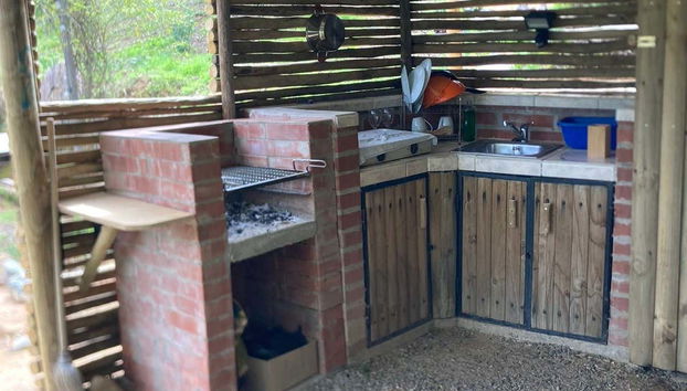 Cozinha externa para churrascos