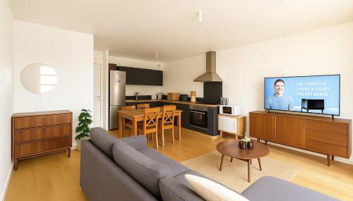 Agréable 2 chambres avec terrasse et parking privé - Photo 5, stove