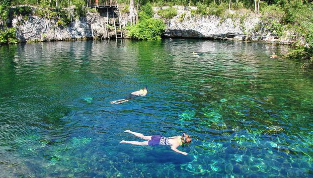 Entdecke eine erstaunliche Welt: Cenote-Erkundung und Dschungelflug. Büffet inklusive - Foto 5, Schnorcheln Sie inmitten der Natur