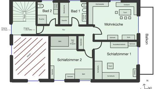 Ferienwohnung mit Bergblick - Foto 5