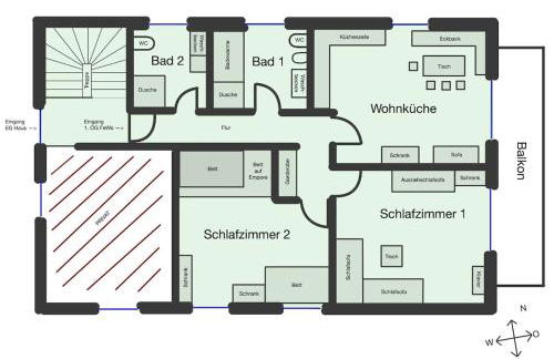 Ferienwohnung mit Bergblick - Foto 5