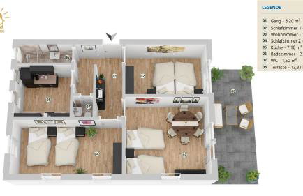 KRelax Black Forest - 3 Bedrooms - 6 Guests - Terrace - Parking - Smart TV - Near Thermal Baths - Nature - Foto 8